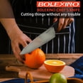thumbnail image 2 of BOLEXINO 8 inch Japanese High Carbon Stainless Steel Chef Knife, Professional Extra Sharp Wide Cook Knife with Non-Slip Ergonomic Handle, for Kitchen Home Restaurant, 2 of 7