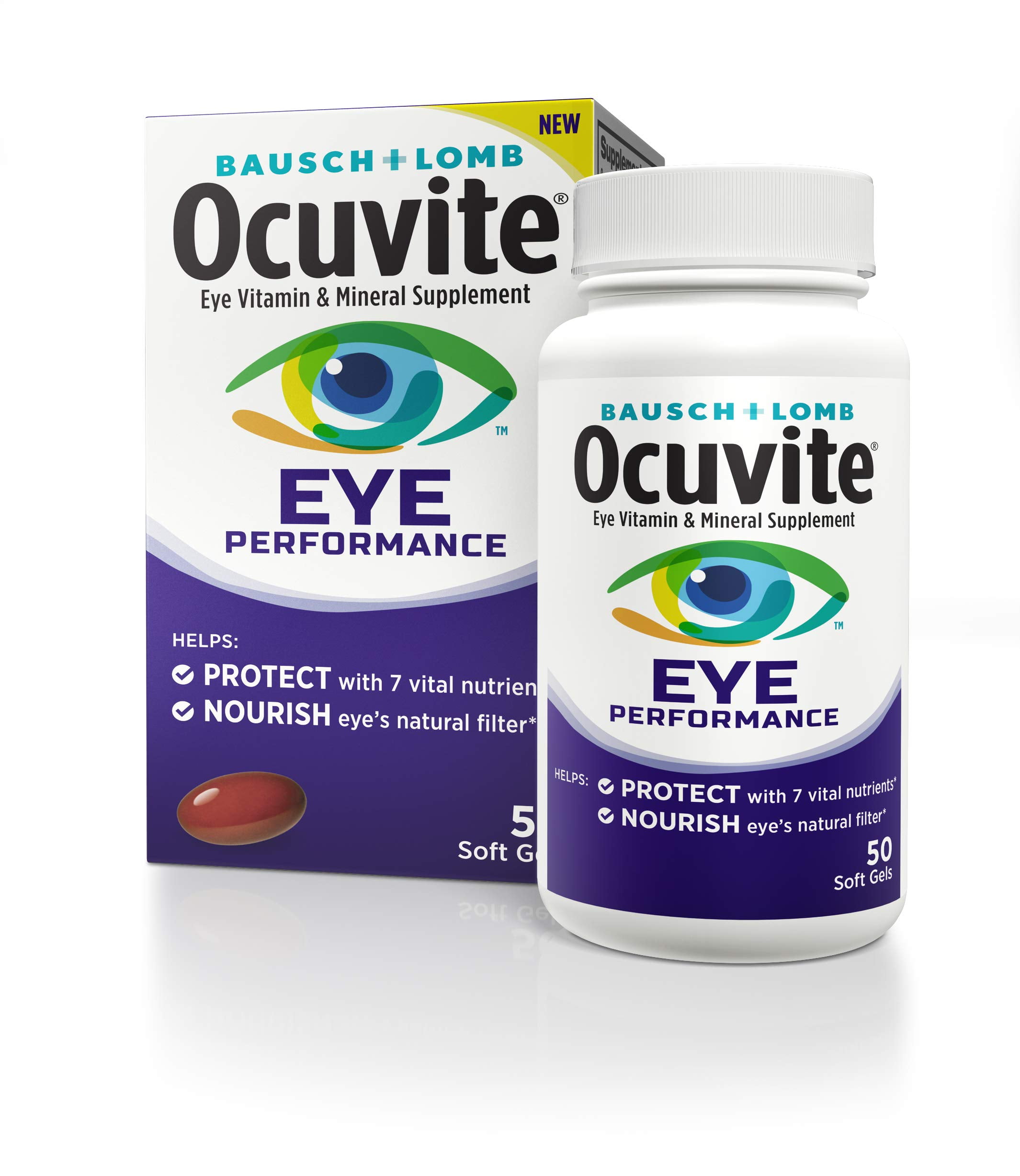 Ocuvite Eye Vitamin & Mineral Supplement, Contains Zinc, Vitamins C, D
