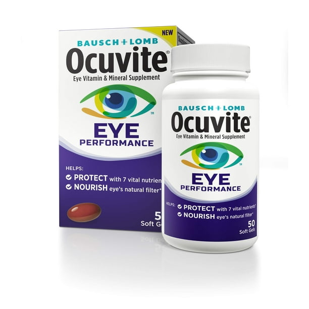 Ocuvite Eye Vitamin And Mineral Supplement Contains Zinc Vitamins C D E Omega 3 Lutein 7339