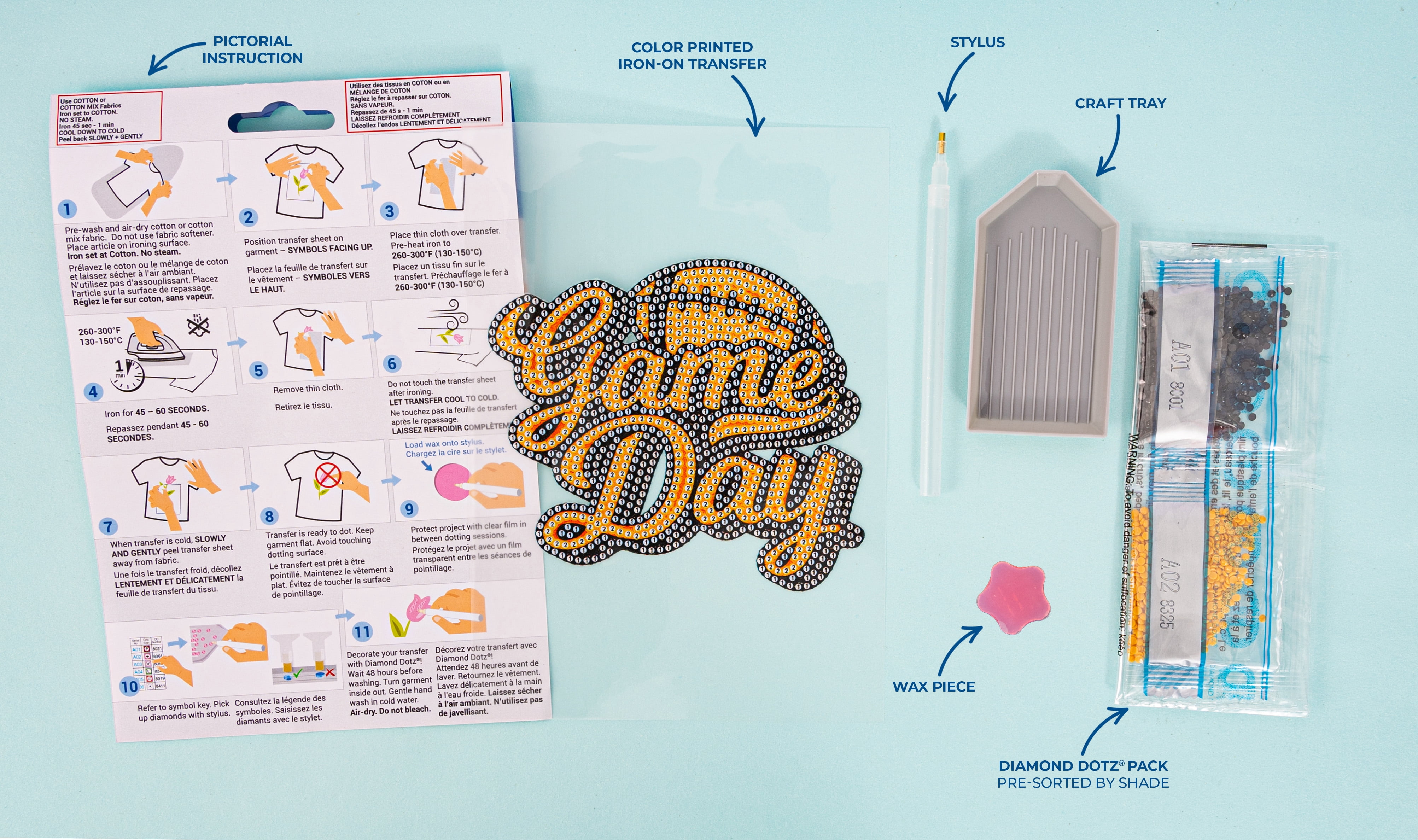DIAMOND DOTZ® Game Day Iron-On 'N' Dot Transfer