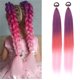 thumbnail image 2 of Extensión de cola de caballo con lazo de color para mujeres y niñas, accesorios para cabello oscuro para festivales, fiestas de Halloween, horquilla de 26 pulgadas., 2 of 4