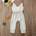 thumbnail image 5 of Toddler Baby Girls Stripe Romper Overalls Pants Cotton Soft Infant Jumpsuit Outfits Clothes Suit Suspender Trousers, 5 of 8