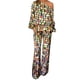 thumbnail image 1 of Conjunto de dos piezas de verano para mujer, conjunto informal de falda con hombros descubiertos y mangas largas tipo farol, traje con estampado de moda para mujer, 1 of 6