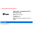 thumbnail image 2 of Wiper Switch - Compatible with 2011 - 2013 Ford F-150 2012, 2 of 2