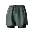 thumbnail image 2 of Xcmzpl Mens Swim Trunks with Liner ELastic Waist Baggy Board Shorts Solid Bathing Suits Casual Summer Swimwear for Men, 2 of 2