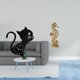 thumbnail image 2 of Reloj de pared con diseño de gato, bonito reloj de pared de resina, escultura acrílica, ideal para guardería, habitación infantil, sala de estar, dorm, 2 of 8