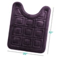 thumbnail image 2 of Clara Clark Bathroom Rugs, Velvet Memory Foam Bath Mat, Ultra Soft Non Slip and Absorbent - Waffled - Contour - Purple, 2 of 6