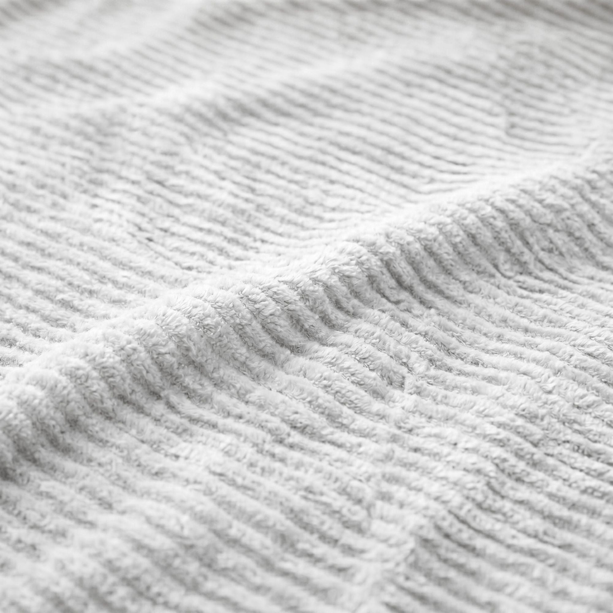 Superior Kacey Ribbed Fluffy Fleece Blanket, King Size, Platinum