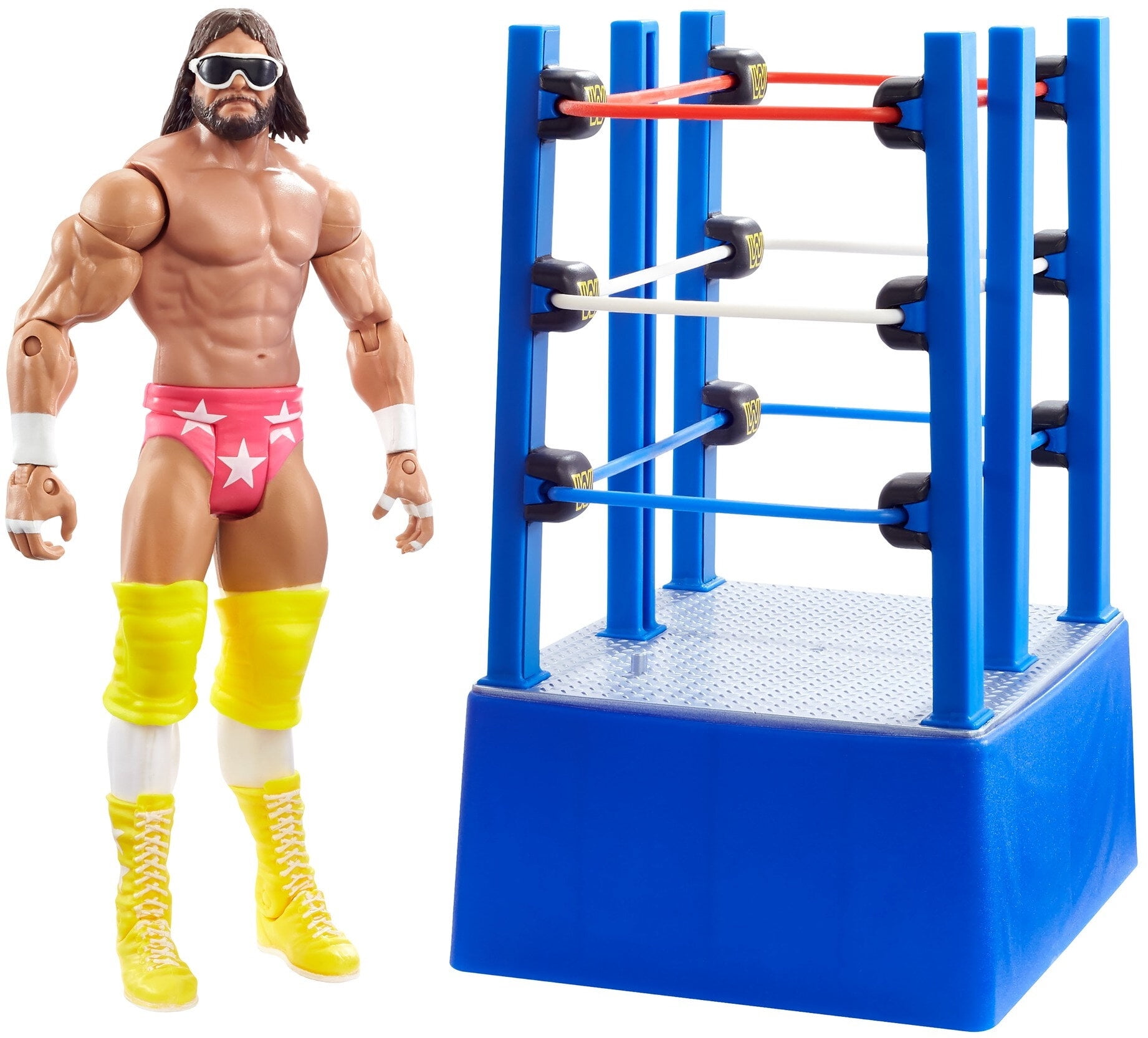 WWF WWE WrestleMania 12 MINI Action Figurines With Ring Fence Gym Kids Boys Toy 