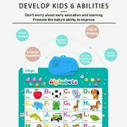 Electronic Alphabet Wall Chart,Electronic Interactive Alphabet Wall Chart,Interactive Number Toys,Educational Talking Wall Chart,Talking Abc & 123 & Music & Learning Poster,Speech Therapy Toys Gifts