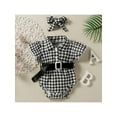 thumbnail image 2 of Bagilaanoe Summer Newborn Baby Girl Jumpsuit Set M 6M 12M 18M 24M Print Casual Fly-sleeve Rompers with Belt and Headband, 2 of 9