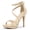 Beige, variant on Women's Shoes Strappy Stiletto Heels Platform Ankle Strap Open Toe Faux Suede Sandals Green 8.5