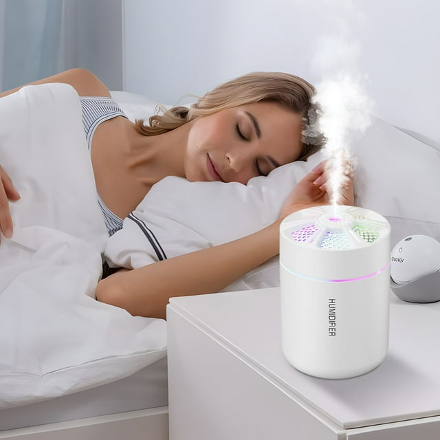 Nilvkv Mini Portable Humidifier-Quiet Aroma Diffusion High Mist Output USB Charging for Car Home Office