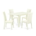 thumbnail image 2 of East West Furniture Norden 5-piece Wood Table and Dining Chair Set in White, 2 of 5