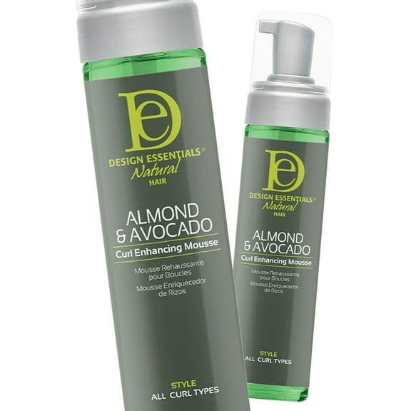 Design Essentials Natural Almond & Avocado Curl Enhancing Frizz-Free Pump Hair Styling Mousse, 7.5 fl oz - Pack of 2