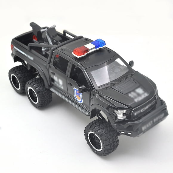 1: 24 For Ford Raptor F150 SVT alloy model die cast metal modified toy police off-road vehicle sound and light children's gift