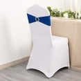 thumbnail image 6 of Efavormart 5 Pack Royal Blue Spandex Chair Sashes with Gold Rhinestone Buckles, Elegant Stretch Chair Bands and Slide On Brooch Set - 5"x14", 6 of 11