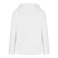 thumbnail image 4 of HAPIMO Womens Sweatshirt Long Sleeve Solid Color Sweatshirt Casual Warm Hooded Plush Pullover Tops Plus Fleece Womens Fall Fashion Clothes White XXL, 4 of 8