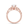 thumbnail image 5 of 6MM Round Cut Lab Created Moissanite Diamond Solitaire Filigree Promise Engagement Ring For Women In 14K Rose Gold Over Sterling Silver (G-H Color, VVS1 Clarity, 0.85 Cttw)-4.5, 5 of 8