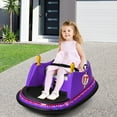 thumbnail image 5 of Gymax 12V Vehicle 360 Degree Spin Race Toy Kids Ride On Bumper Car w/ Remote Control Purple, 5 of 10