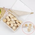 thumbnail image 2 of Milue 30 Pcs Wooden Thumbtack Quadrate for Creative Decorative Drawing Push Pins Wood, 2 of 9