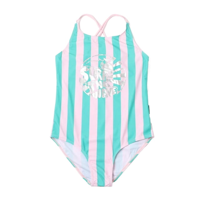 Kid Girl Swimwear 1 Piece Hawaiian Ruffle Quick Dry Bathing Suits 6-7 Years