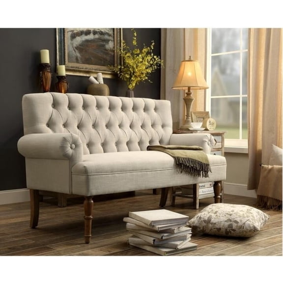 SENCHO GINSYTALIOR 59" W Loveseat Sofa, Mid Century Modern Decor Love Seat Couches for Living Room, Button Tufted Upholstered Small Couch for Bedroom