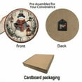 thumbnail image 3 of Kurmntregon Christmas Snowman Wall Clock Xmas Snowy Forest Winter Wooden Decorative Silent Non-Ticking Desk Clock Decorative For Living Room Home Office School Wall Decoration Round 12", 3 of 7