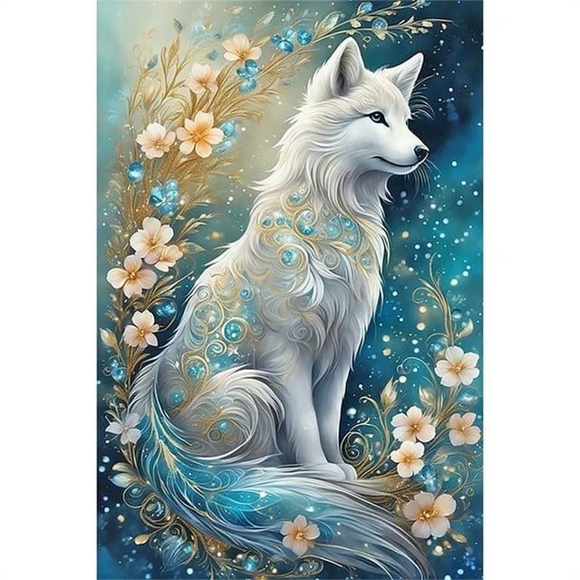 5D Fantasy Aniamls Broderie Carrée Ronde Mosaïque Point de Croix pour Décoration Intérieure, 30*40cm, Cadre Non Inclus.,3