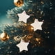 thumbnail image 5 of Christmas White Lacquer Pendant Christmas Tree Accessories Decorations Diy Wooden Shopping Mall Hotel Layout, 5 of 6