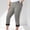 Gray women's capri pants elastic waist a1, variant on Cagogo Women's Capri Pants Elastic Waist Solid Casual Plus Size Three Fourth Leggings Active Summer Lounge Drawstring Palazzo Trousers Vacation Beach Travel Work, Navy XL