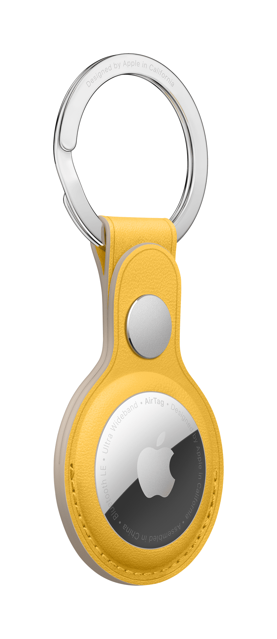 Meyer Lemon Ring Leather Key - AirTag