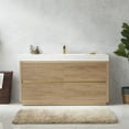 thumbnail image 5 of Huesca 60" Single Sink Bath Vanity in Dark Oak Gray Integral Sink Top No Mirror, 5 of 7
