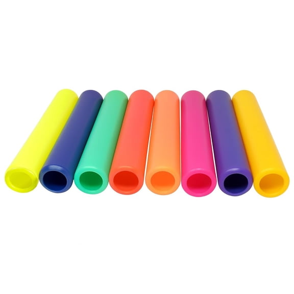 Amber Fight Gear Adult Relay Batons Durable, Lightweight, Non-Slip Grip Track & Field Batons, Safety-Optimized Smooth Edges, Pack of 6 Assorted Colors for Relay Races, Training, and School Sports