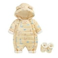thumbnail image 1 of EDFBUYKRS Barboteuse d'Hiver pour Enfants à Capuche Combinaison de Neige Chaude avec Fermeture Éclair, 1 of 4