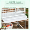 thumbnail image 5 of ZephyPaws 55" Large Parrot Cage with Playtop Wooden Perch, Metal Pet House with for Quaker Parrot Cockatiel,White, 5 of 7