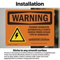 thumbnail image 3 of (2 Pack) Standby Generator Automatically With Symbol OSHA Warning Sign, 3 of 7