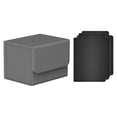 thumbnail image 3 of Caja para más de 100 cartas coleccionables con fundas premium y cierre magnético Gris, 3 of 9