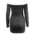 thumbnail image 7 of Womens Casual Tops Jumpsuits Bodysuit Bodycon Dress Wearing Clothing Evening Gowns for Weddings Cap Sleeve Dress plus Short Masquerade Dress Petite Dress Petite Length Lace Neck Dress Satin Prom Dress, 7 of 7