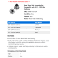 thumbnail image 2 of Rear Wheel Hub Assembly Set - Compatible with 2017 - 2020 Kia Cadenza 2018 2019, 2 of 2