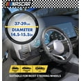 thumbnail image 4 of NASCAR Steering Wheel Cover | Enhanced Grip & Comfort | Universal Fit 14.5"-15.5" For Car, SUV, Truck  | Black w/ Blue Stitching | Draft Master Style, 4 of 7