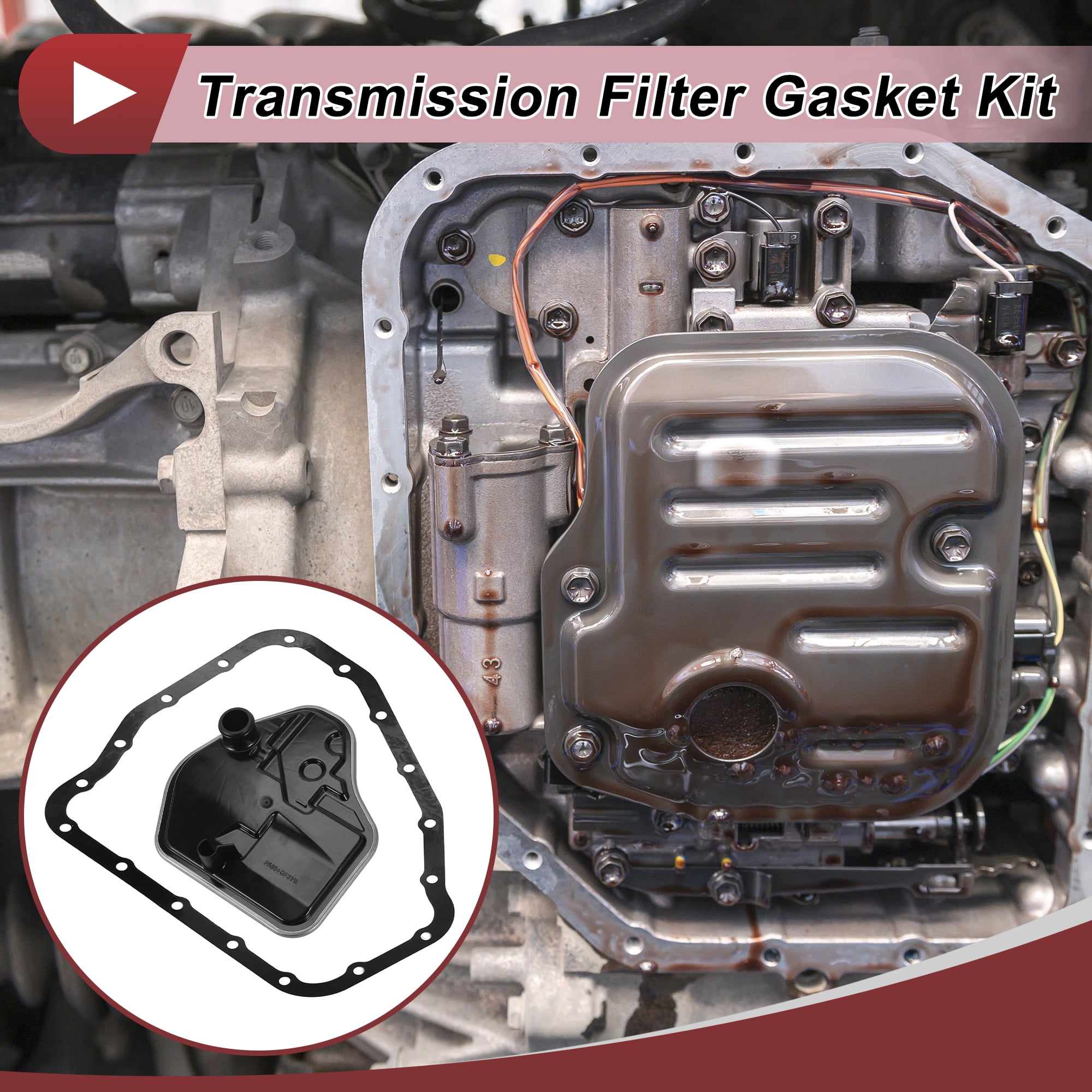 Unique Bargains 1Set Transmission Filter Gasket Kit for CHEVROLET AVEO 2018-2023 Engine Automatic Transmission Filter Kit Gasket Plastic, Metal, Filter paper