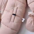 thumbnail image 5 of GYRATEDREAM Baby Clothes Newborn Boy Girl Snowsuit Winter Coats Infant Jumpsuit Bodysuits Hooded Warm Jacket for 3-6M Pink, 5 of 9