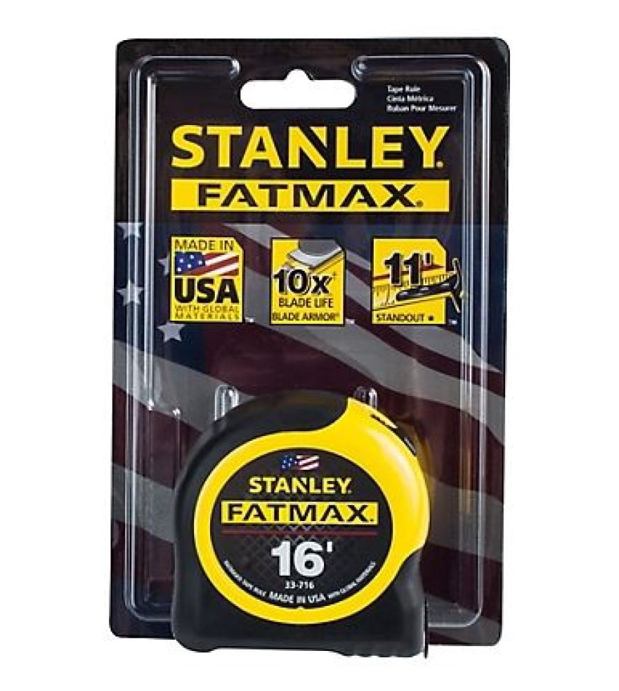 Stanley 33-716 FatMax Classic Large Print Tape Measure, 1-1/4" x 16 ft.