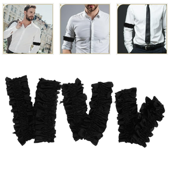 BESTYASH 3-Pack Sleeve Garters for Men, Elastic Upper Arm Bands, Comfortable Shirt Holders, Stylish Fashion Accessories