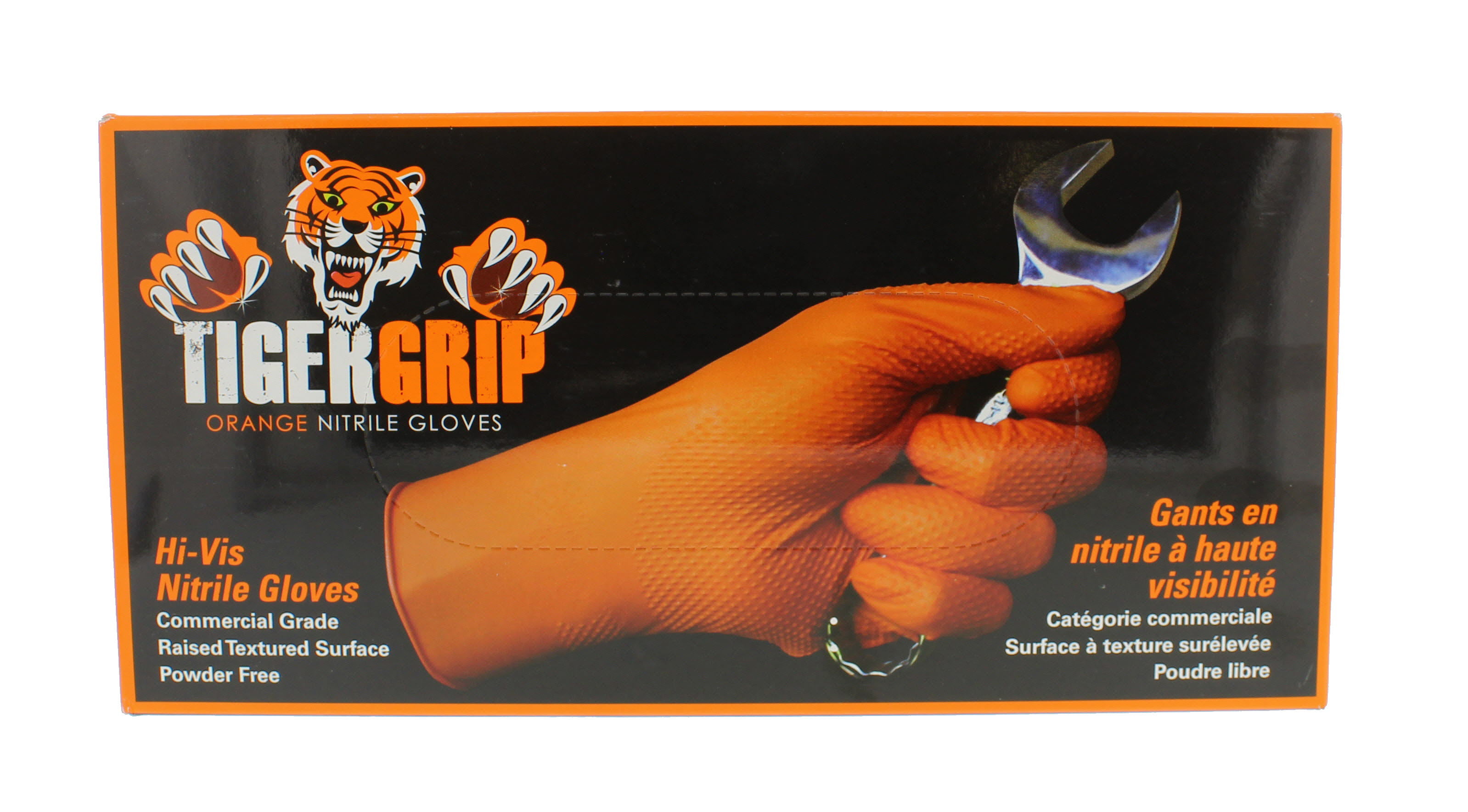 Tiger Grip Orange Nitrile Gloves  Medium 3 Boxes 300 Pices