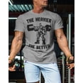 thumbnail image 3 of Gymish The Heavier The Better Workout Shirt for Men – Funny Gym T-Shirt, Motivational Lifting Tee, Heather Grey, Small, 3 of 6