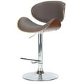 thumbnail image 2 of Home Square 2-Piece Faux Leather Adjustable Bar Stool Set in Brown, 2 of 10
