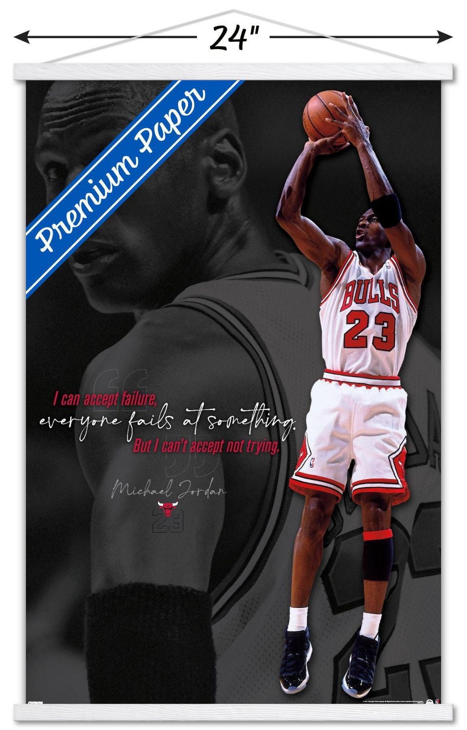 Michael Jordan - Can't Accept Not Trying Wall Poster, 22.375" x 34"