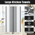 thumbnail image 4 of Simmore Kitchen Towels 18"x28"(6 Pack, Black), Large Cotton Striped Hand Towels Kitchen with Hanging Loop, Reusable Absorbent Dish Cloths for Washing Dishes, 4 of 8